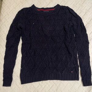 Tommy Hilfiger Dark Blue Textured Sweater